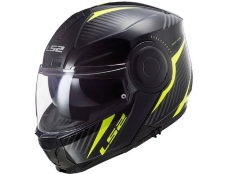 Casco Modular LS2 FF902 Scope Skid Black H-V Yellow (Talla: S)
