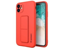 Funda Xiaomi Redmi 10X 4G/Note 9 LMOBILE Kickstand (Rojo)