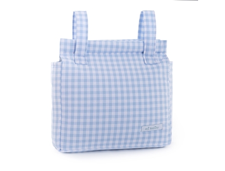 Bolsa organizadora para carro de bebé MI BOLLITO Azul Vichy 10 x 35 x 35 cm