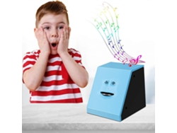 Rebe-hucha Automática Para Niños Monedero Divertido Feo Azul Textura De Piel Cara De Mono Antideslizante Portátil