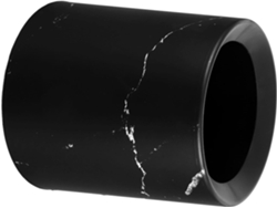 Papelera Compacta De Mármol Negro Para Oficina, Dormitorio Y Baño, Pequeña Y Práctica Doméstica
