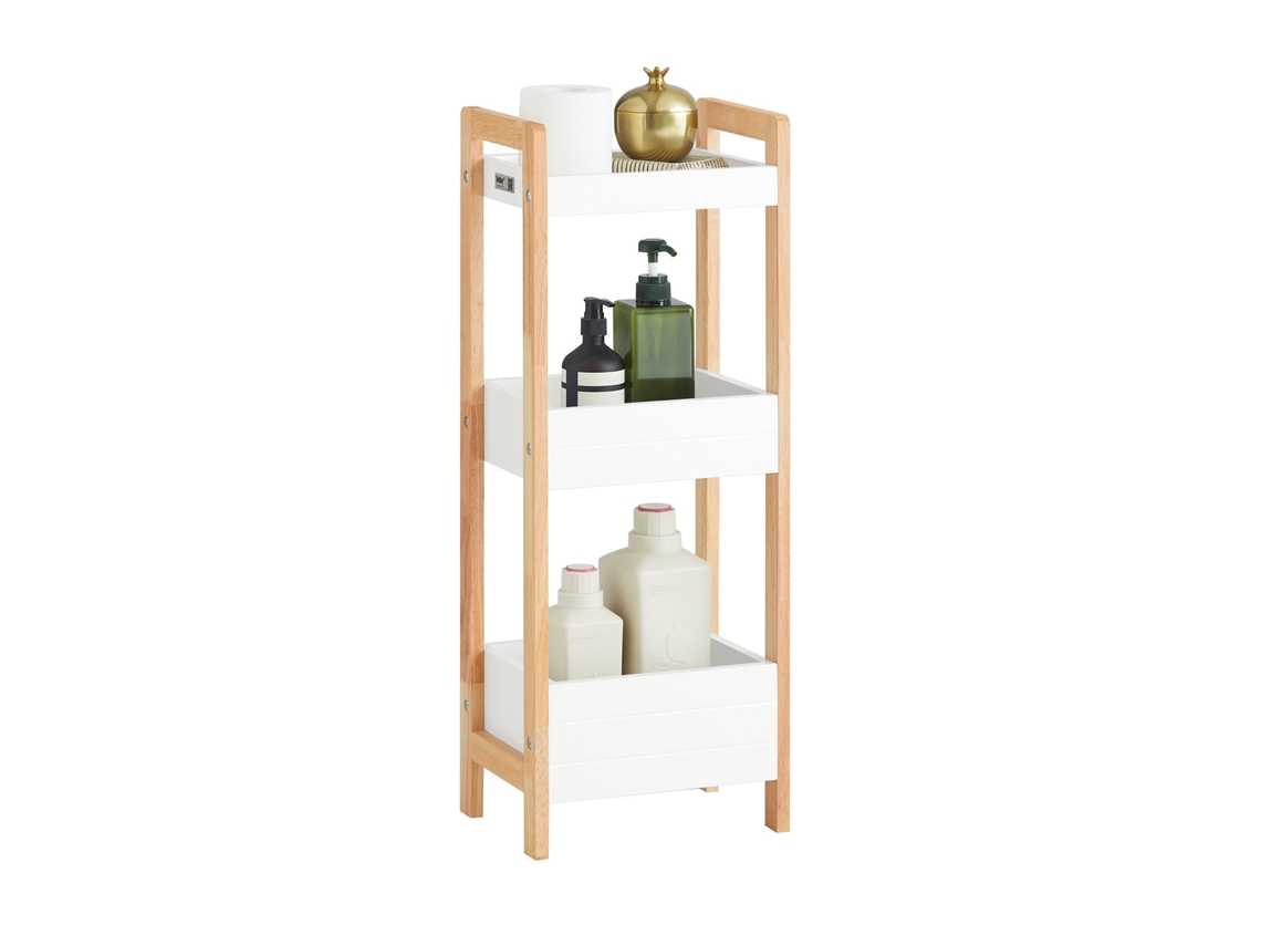 Estantería para Baño SOBUY FRG226-WN (MDF y Madera Caucho - 28x20x74 cm)