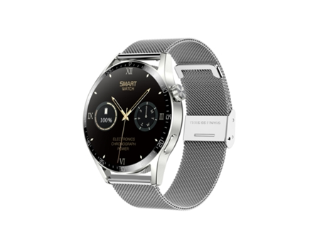 Smartwatch de monitoreo de salud deportiva Reloj plateado-[Banda de acero plateada] JL-EIGHT
