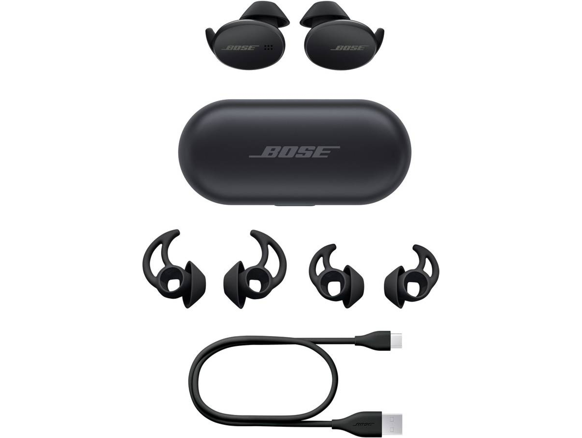 Auriculares Bluetooth True Wireless BOSE Sport (In Ear - Micrófono