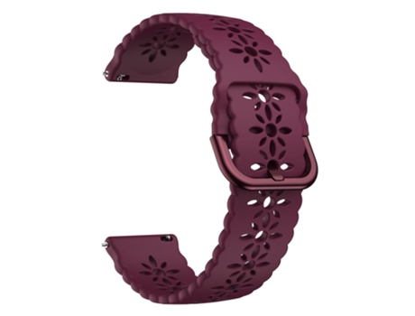 Correa de Silicona flor de ciruelo ahuecada para Samsung Galaxy Watch 5 40mm/44mm/Watch 5 Pro 45mm - vino tinto