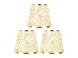 Rebe-abat-jour En Tissu Clip-on Moderne Baril Pour Ampoule E14 Lustre Lampe Murale 3pcs Or