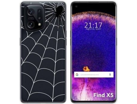 Carcasa para Oppo Find X5 5G TUMUNDOSMARTPHONE Dibujos Transparente Araña Multicolor
