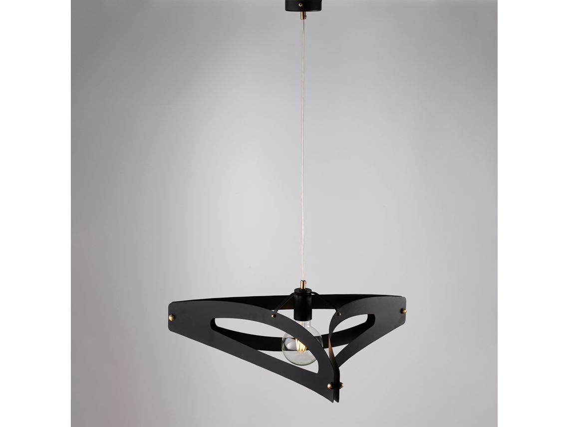 Lámpara de suspensión Malena en metal y aluminio cromado pulido con LED integrado y cables eléctricos regulables 115 Ø50 Bl247 Scr Belight