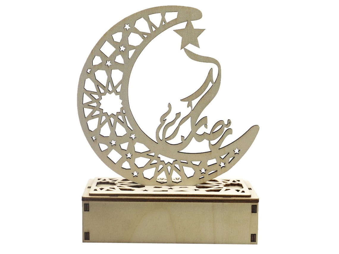 Lámpara De Mesa Led Con Forma De Luna Para La Decoración De Ramadán Y Festividades Musulmanas.