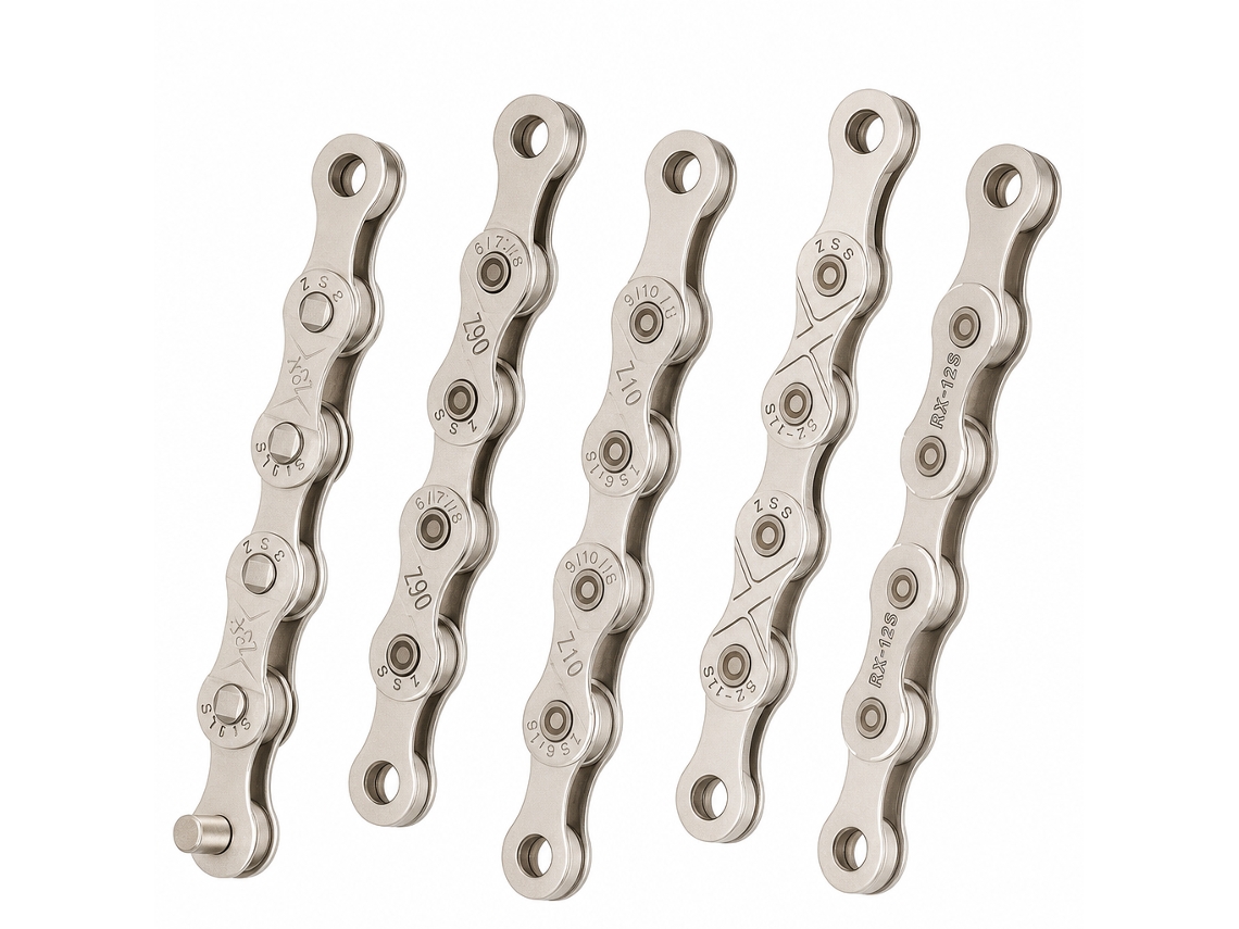 Cadena Polski Acero Al Carbono Plata 10 Velocidades 116 Eslabones 1 Par De Eslabón Rápido Para Bicicleta Mtb Y Carretera