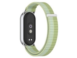 Bracelete Para Xiaomi Smart Band 10/9/8/nfc - Nylon Trançado - Conector De Metal Verde Menta Oficial