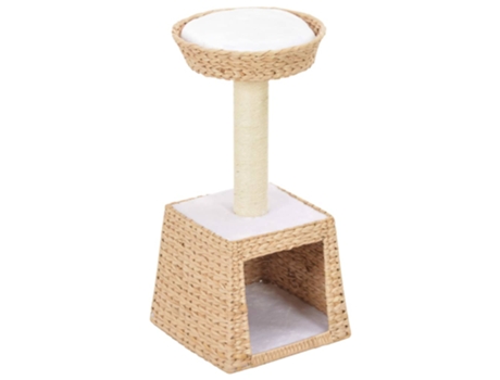 vidaXL Rascador para gatos de hierba marina con poste de sisal