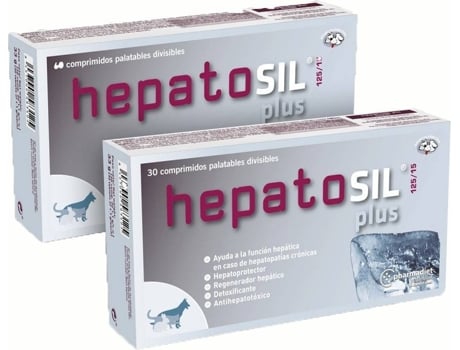 Complemento Alimenticio para Perros y Gatos PHARMADIET Hepatosil Plus (60 Tabletas)