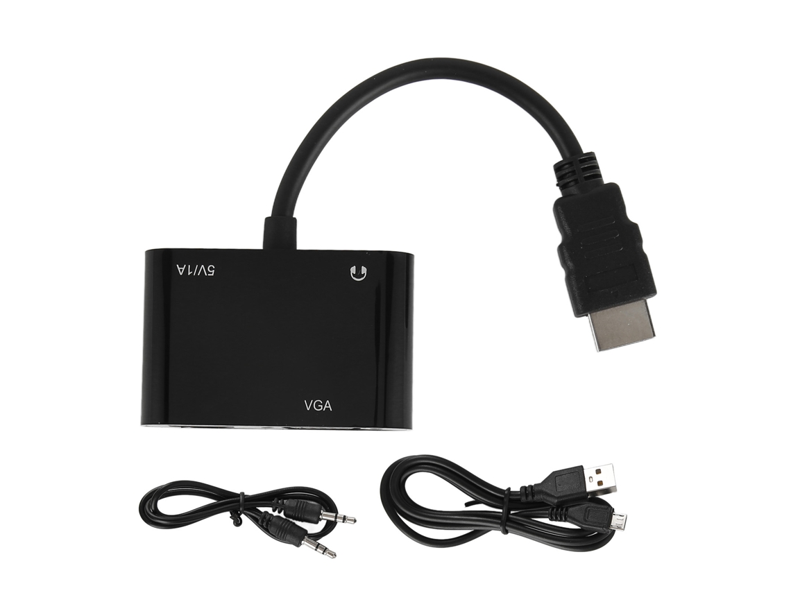 Adaptador De Hd Multimedia Interface Para Vga Com Resolução 1920x1080 Para Computador Laptop Pc