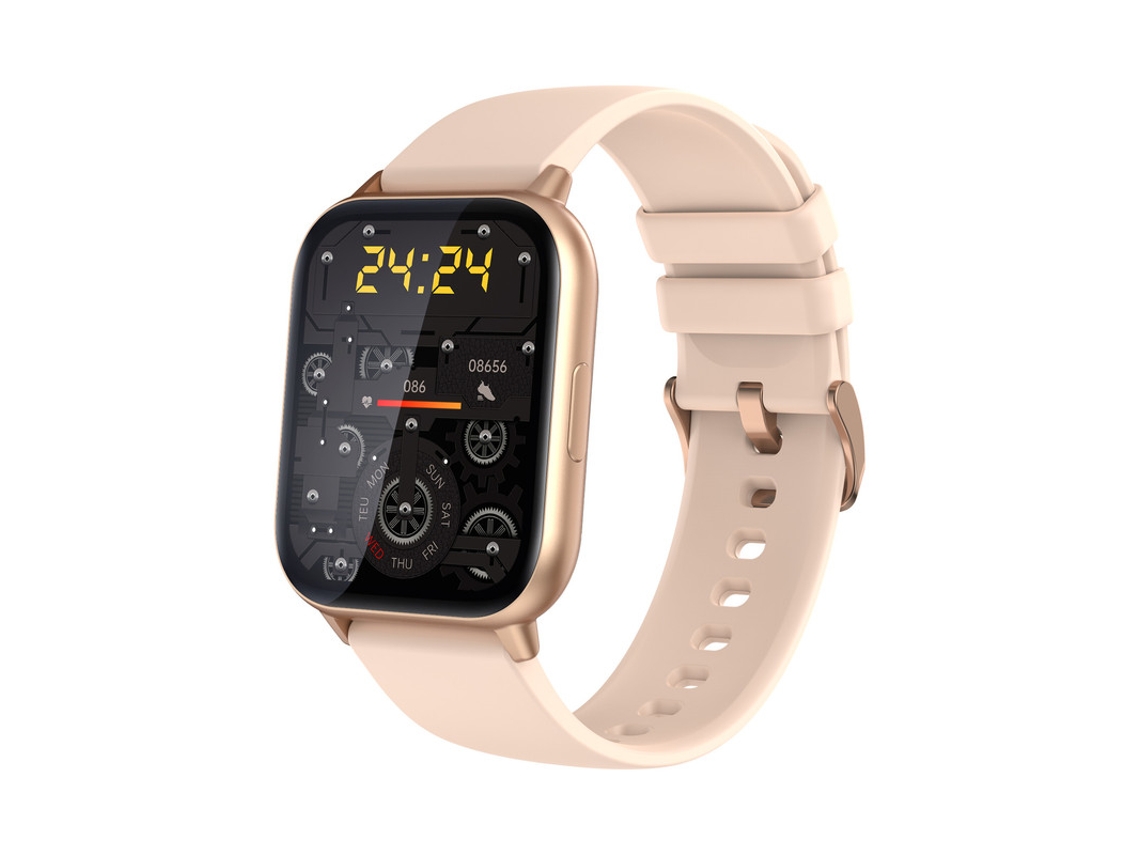 SHAH ARPAN P56T Reloj Inteligente para Mujer HD Pantalla Grande Monitoreo del Sueño Podómetro Bluetooth Teléfono Deportivo, Dorado