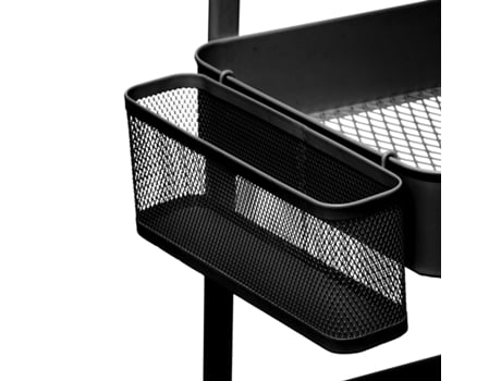 Carrito Metal - 3 Niveles - Negro