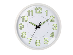 2026-reloj De Pared De Cuarzo 12 Pulgadas Silencioso Con Luz Nocturna Marco Blanco Para Dormitorio Sala De Estar Interior