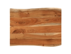 Tablero De Mesa Rectangular Borde Natural Acacia 70x60x3,8 Cm