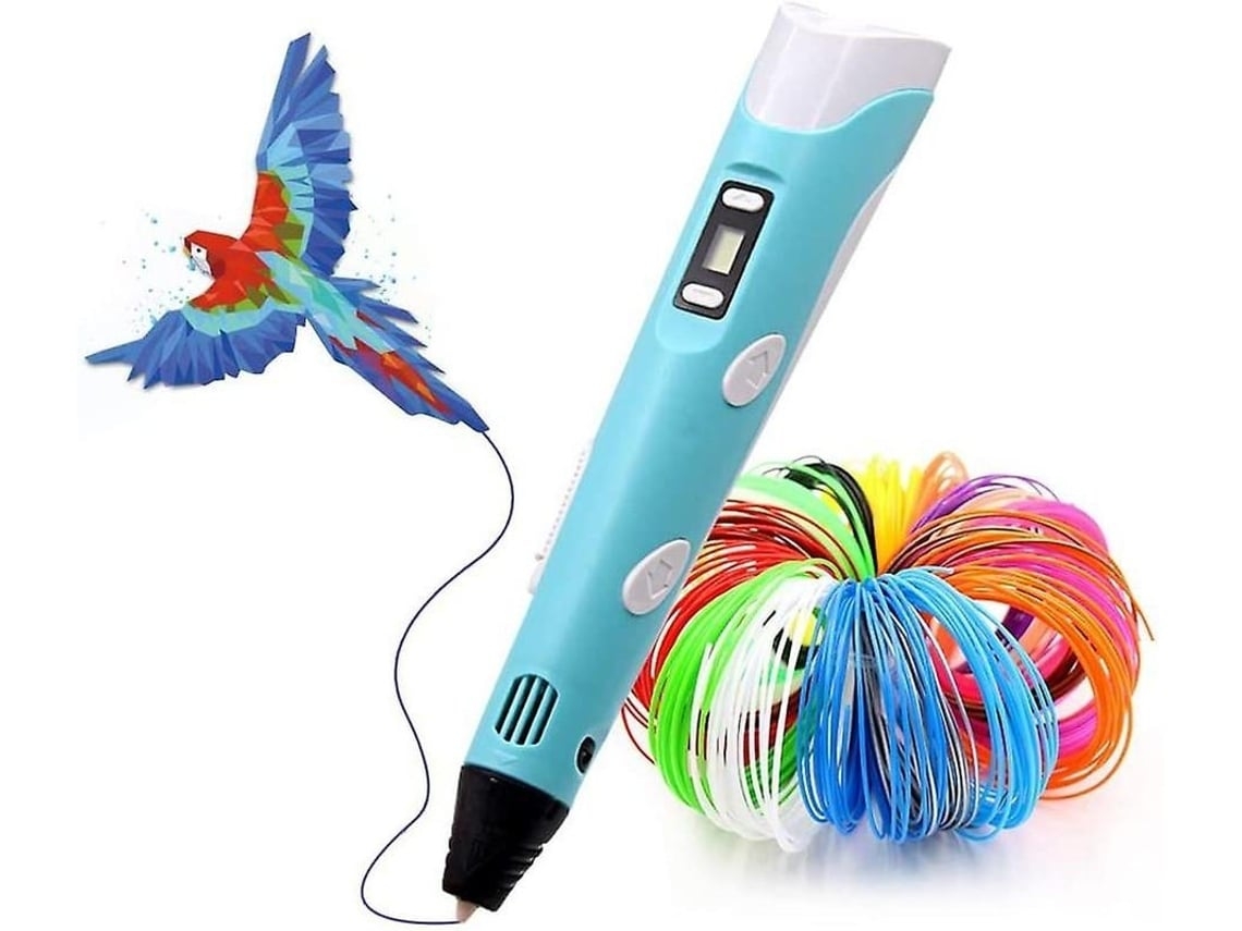Bolígrafo de impresión 3D, incluye un paquete de recarga de muestra de PLA de 80 metros en 27 colores, compatible con muestras de PLA y ABS. Stelasplen