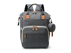 Mochila pañalera CUICH Mommy Mom And Baby 3 en 1 Gris Oscuro