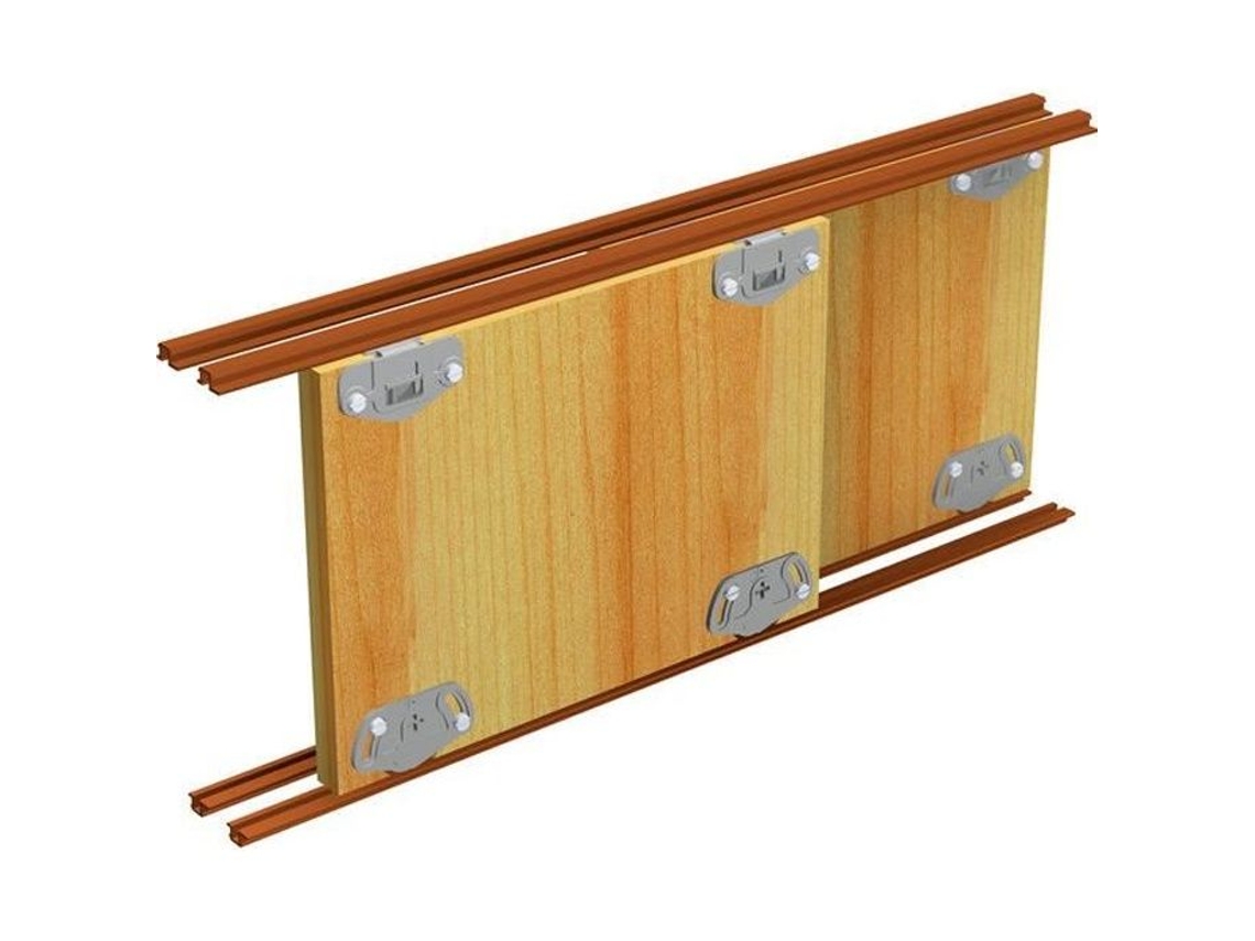 Herrajes para puertas correderas Pico 25-13 kg para montaje en superficie empotrado marrón madera de 35 mm