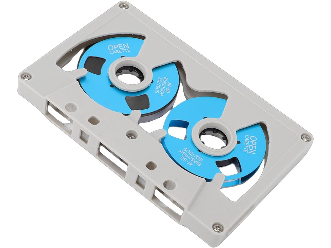 Carrete De Casete Virgen – Doble Cara, Acabado Metálico, Cinta De 50 Mm