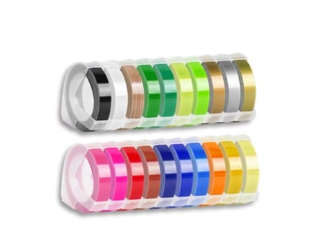 Cinta Adhesiva Plástica Dymo 3D (Color Verde Lago - 9 Mm)