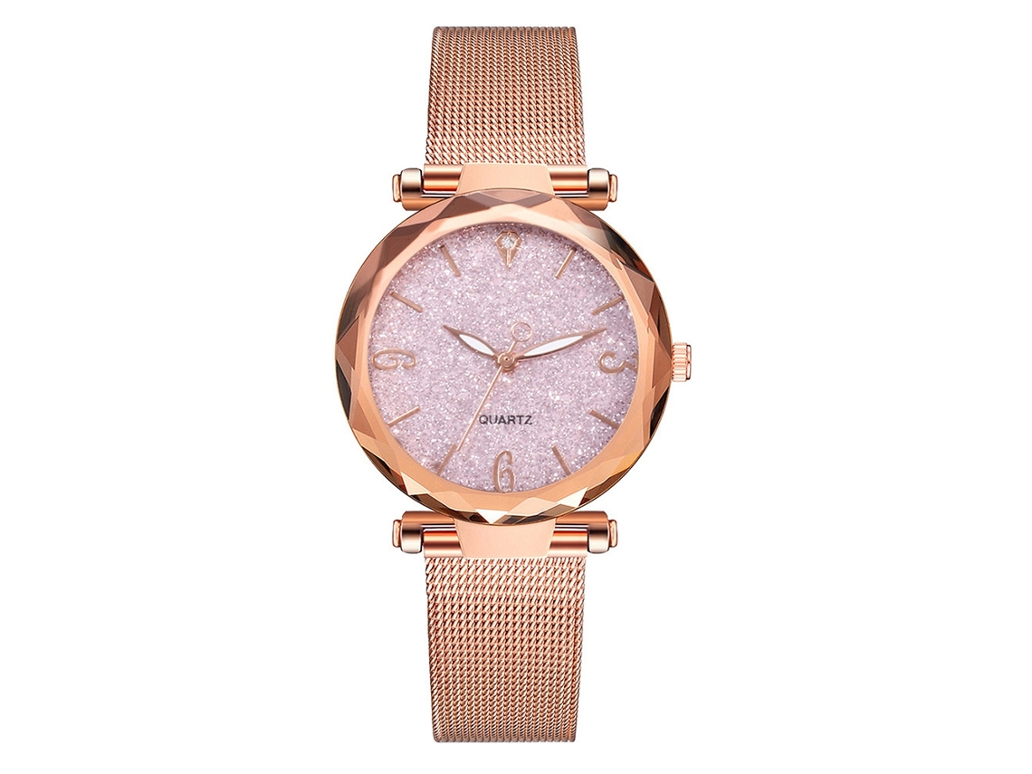 Reloj De Pulsera De Cuarzo Para Mujer Vansvar Con Correa De Aleación Rosa - Moda