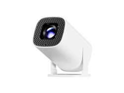 Proyector de cine en casa de 150 pulgadas, calibración automática, Wi-Fi 6, Bluetooth 5.0, estabilizador de 270°, sistema operativo inteligente Ikikso (blanco)