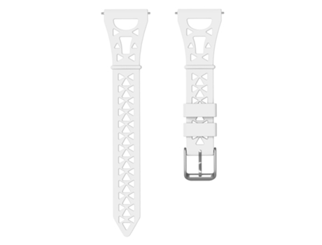 Correa de Silicona 20mm transpirable diseño de torre para Samsung Galaxy Watch 5 Pro 45mm/Watch4 Classic 42mm 46mm - blanco