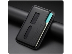 Cartera magnética ultrafina de cuero, compatible con iPhone 17/16/15/14/13/12, negra, Hexinyigjly