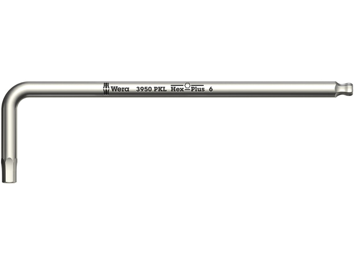 Llave acodada métrica, acero inox 3950 PKL Hex-Plus 5,0 WERA 05022705001