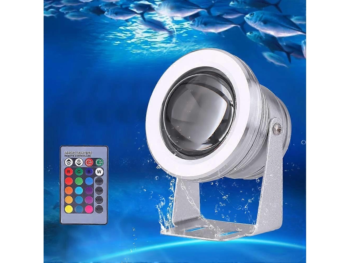Lámpara LED RGB sumergible Omni IP67, 10W, resistente al agua para piscinas, fuentes, jardines e iluminación decorativa exterior.