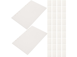 Recambios De Papel Cuadriculado A5, 6 Blocs De 45 Hojas, Papel Rayado En Blanco, Hojas Sueltas Para...