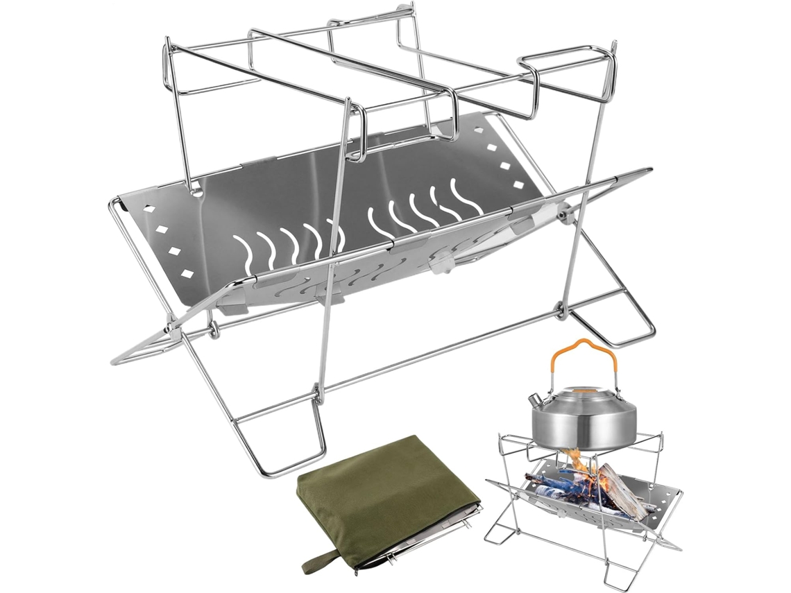 Parrilla De Cuisson Extérieure - Support Feu Pliable En Acier Inoxydable Para Ing | Organisateur ...