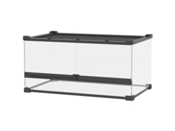 Terrario De Cristal Impermeable Para Reptiles Con Base Elevada.