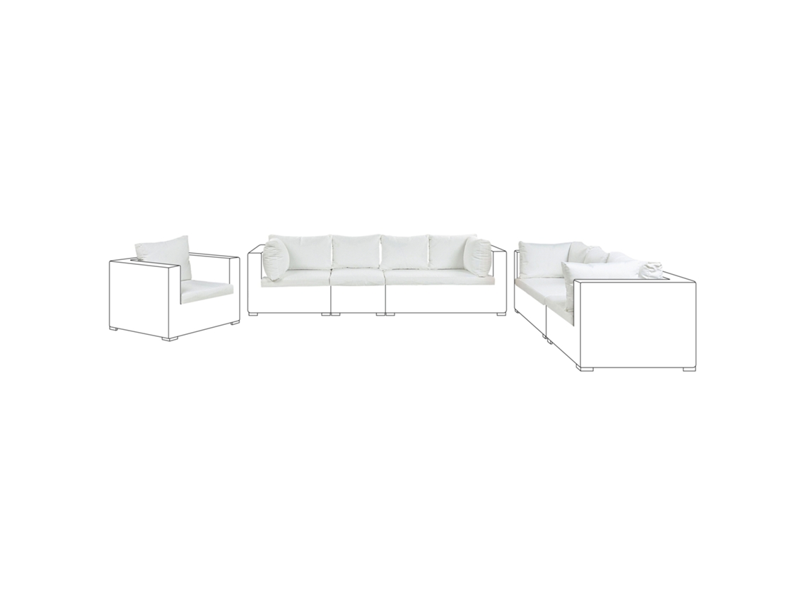 Conjunto de fundas BELIANI Maestro de Poliéster Blanco 120x75x9