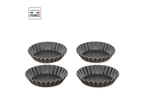 SUCESSO TEFAL Conjunto de 4 tortinhas J1608102 diâmetro 11 cm castanho