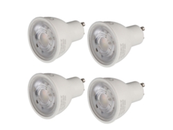 4pcs Bombilla Led Inteligente Regulable Con Control Por Voz Y Temporizador Gu10 4.7w 95-250v Para Hogar