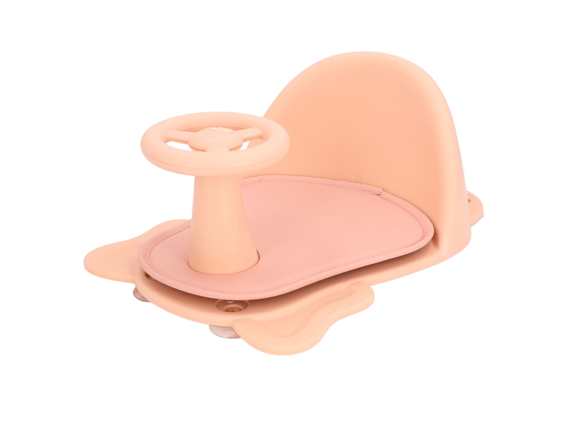 Asiento De Baño Para Bebé Cómodo Y Antideslizante Con Soporte Lumbar, De Plástico Rosa, Para Uso Doméstico.
