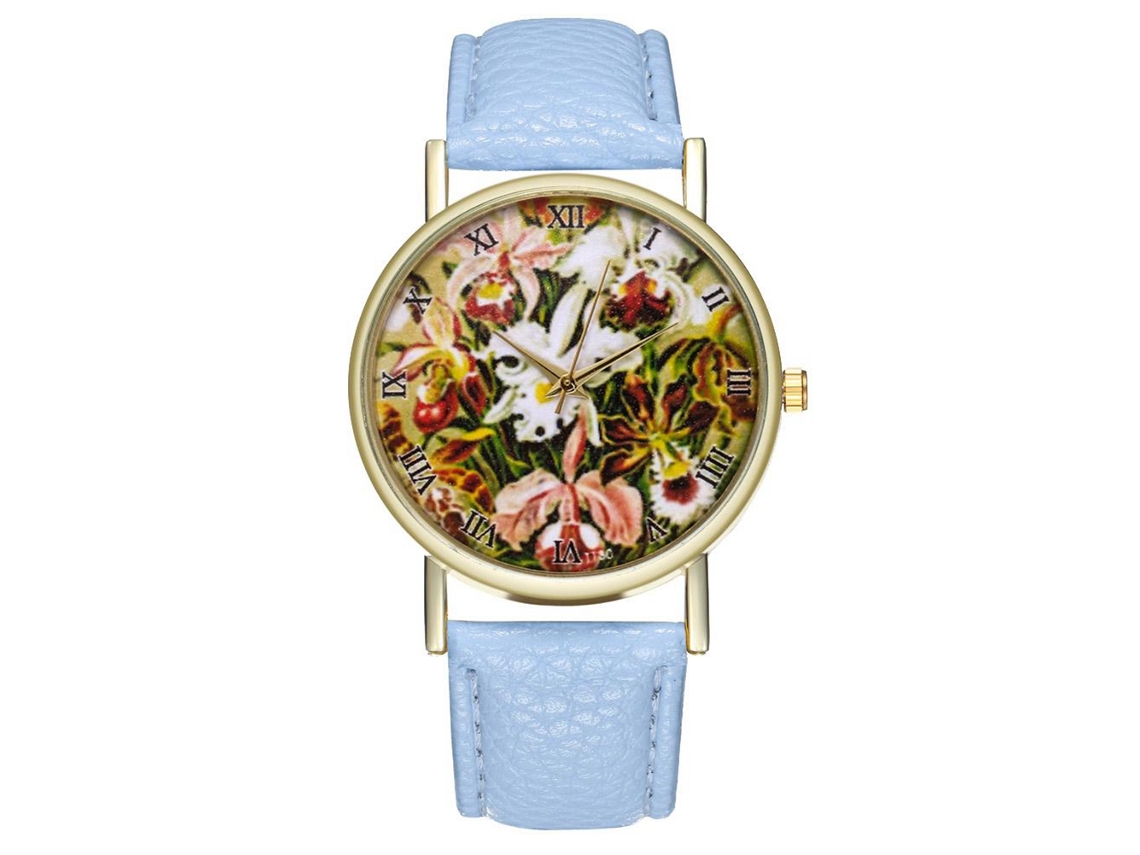 Reloj De Pulsera Analógico De Cuarzo Para Hombre Con Correa De Pu, Estilo Moderno Y Sencillo (azul Claro)