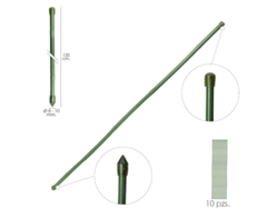 Tutor Varilla Bambú Plastificado Ø  8  - 10 mm x   120 cm (Paquete 10 Unidades) SATURNIA