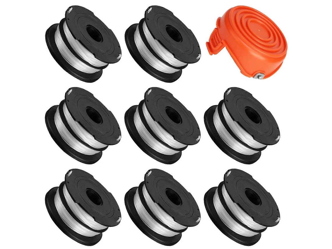 Carrete de repuesto S9F 8 + 1 cubierta para carrete para cortacésped BLACK DECKER GH750, GH710, GH700, DF 06