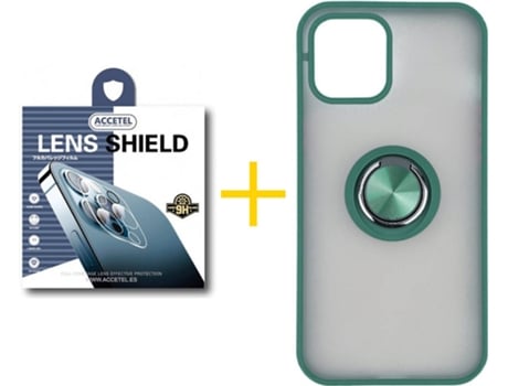 Carcasa + 1 Protector de Cámara para iPhone 12 Pro ACCETEL Verde