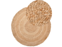 Alfombra BELIANI Erence de Yute Beige 140x140