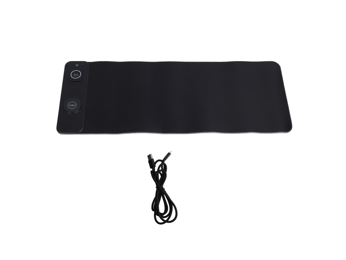 Mouse Pad Carregamento Sem Fio 15w Rgb Anti-derrapante Grande 800x300mm Para Pc Laptop Gamer