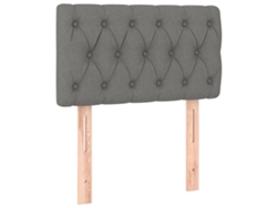 Cabecero de cama de tela gris oscuro MAISON EXCLUSIVE (80x7x78 cm)