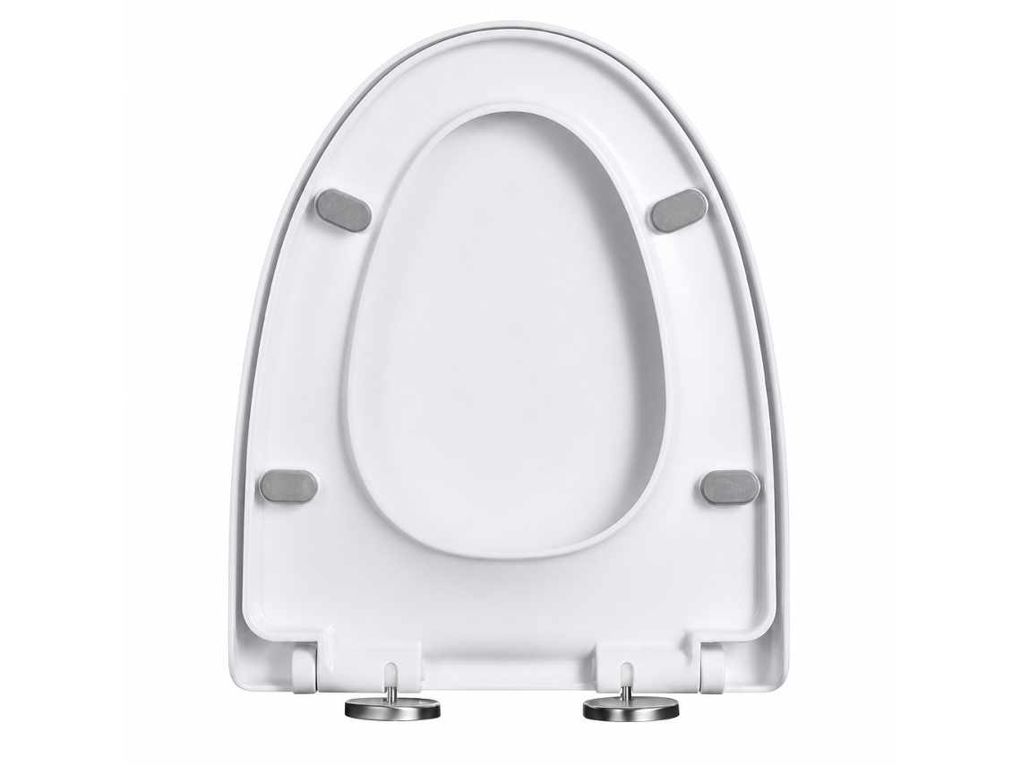 Tapa De Inodoro Polski Pp Blanco 37 X 45 Cm 1 Unidad Cierre Suave Desmontaje Rápido Para Baño Doméstico