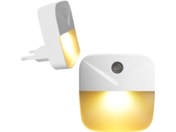 Enchufe Con Luz Nocturna Led De Luz Blanca Cálida Con Sensor Día/noche, Eficiente, Para Dormitorio Infantil/pasillo.