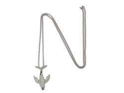 Collar De Ballena Luminosa Con Colgante Brillante, Animal Marino, Collar Largo, Joyería De Moda Para Mujeres Y Hombres, Cian